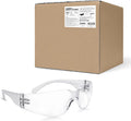 amoolo Safety Glasses for Men Women, Clear Eye Protection for Worl, Lab, Construction (Clear/Adult's Size, 144 Pack)