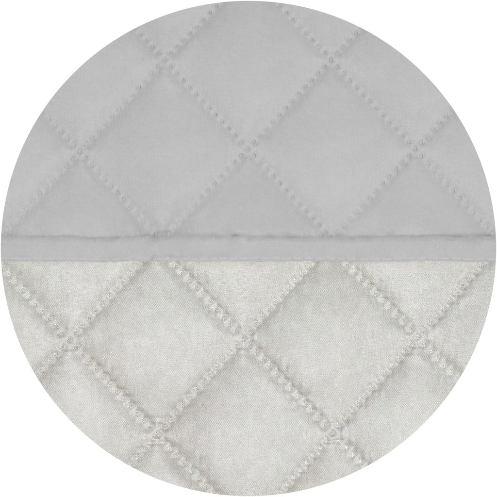 PureFit Reversible Quilted Sofa Cover, Water Resistant Slipcover Furniture Protector, Washable Couch Cover with Non Slip and Elastic Straps for Kids, Dogs, Pets (Oversized Loveseat, Light Gray/Ivory)