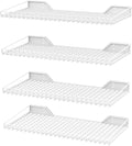 Ultrawall Wall Mounted Storage Shelf for Garage, 4 Pack Metal Shelf Rack, Heavy-Duty Wall Organizer Shelves Suitable for Shop, Shed, Garage 23.5inch x 12inch(White)