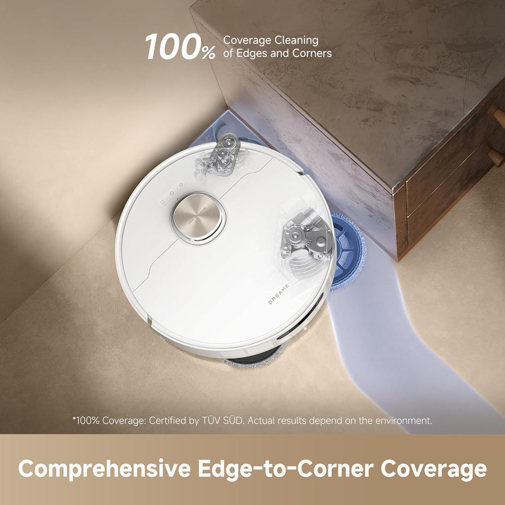 DREAME L50 Ultra Robot Vacuum and Mop White, 19,500Pa Suction, with Auto-Empty and Mop Self-Cleaning, Precise Obstacle Avoidance, HyperStream Detangling DuoBrush