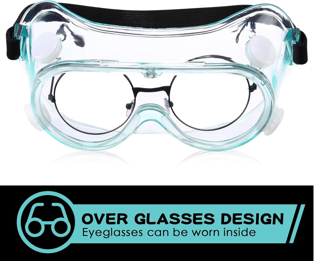 Yunsailing Protective Safety Goggles Lab Over Glasses Clear Anti Fog Eye Protection Goggles for Men Women