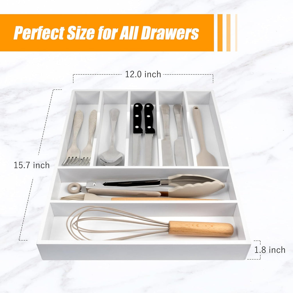 Kitchen Silverware Drawer Organizer and Storage Deep Cookware Utensil Cutlery Rack Office Drawer Organizer Tray Amazon Basics Kitchen Home Gadgets Rv Storage Solutions Wedding Registry Must Haves 2025