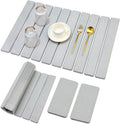 Large Stone Dish Drying Mat for Kitchen Sink Countertop Dish Drainer Diatomaceous Earth Mat Collapsible Dishes Rack Drying Tray Water Absorbent Quick Draining Pads Fast Foldable Bathroom Drying Mats