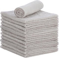 Superio Cotton Terry Washcloths Grey Towels 100% Cotton Cleaning Cloth 16" Rags Wash Clothes for Body and Face, Spa Towels, Multi Purpose (12, 12"x12")