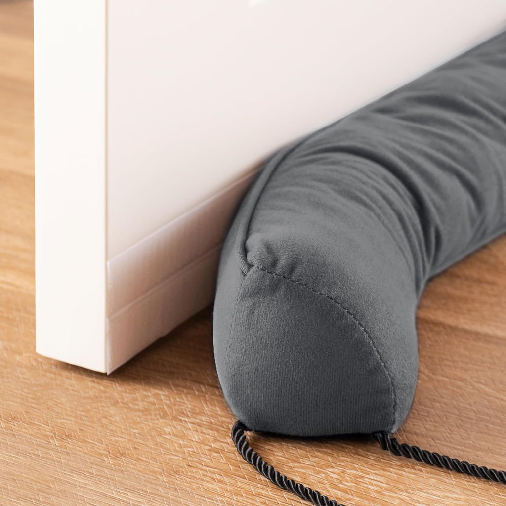 Sunolga 72" Door Draft Stopper Blocks Hot and Cold Air with Removable Washable Cover for Gaps Up to 3", All-Season Seal for Noise, Wind, Under Door Sweep for Bottom of Door, Home Essentials, Gray