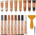 REALINN Wood Furniture Repair Kit 8 Light Colors- Wood Fillers and Touch Up Markers, Repair Scratch, Cracks, Discoloration for Wooden Door, Floor, Table, Cabinet