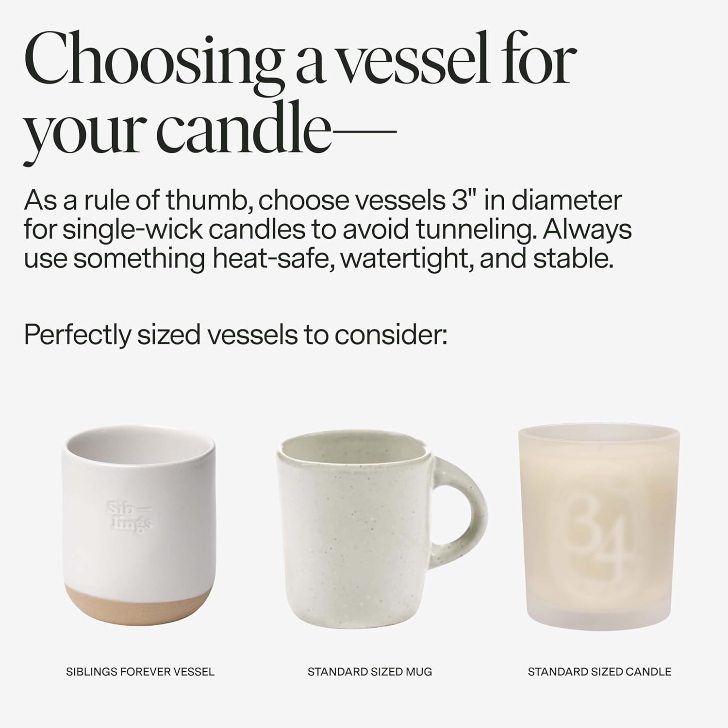 Siblings Candle Making Kit | DIY Coconut-Soy Wax Candle Kit with Wooden Wick | Scent No 03: Tangerine, Jasmine, Vetiver | Clean, Non-Toxic, Reusable, 60 Hr Burn