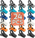 FINDMAG 24 Pack Chip Clips with Magnets – Multicolor Plastic Bag Clips for Food Storage, Snack Bags, and Refrigerator Organization (Classic Essentials)