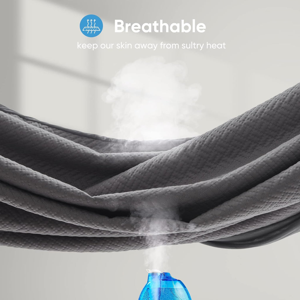 Hanherry 100% Waterproof Mattress Protector Twin XL Size - Grey, Mattress Cover 3D Air Fabric Cooling Mattress Pad Cover Smooth Soft Breathable Noiseless, 8''-21'' Deep Pocket