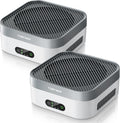 Air Purifier 2 Pack for Bedroom Up to 1200 ft², H13 True HEPA Air Purifier for Pets Dust Dander Pollen Odor Smoke, with New Quiet Wind Wheel System, for Desk/Car/Travel