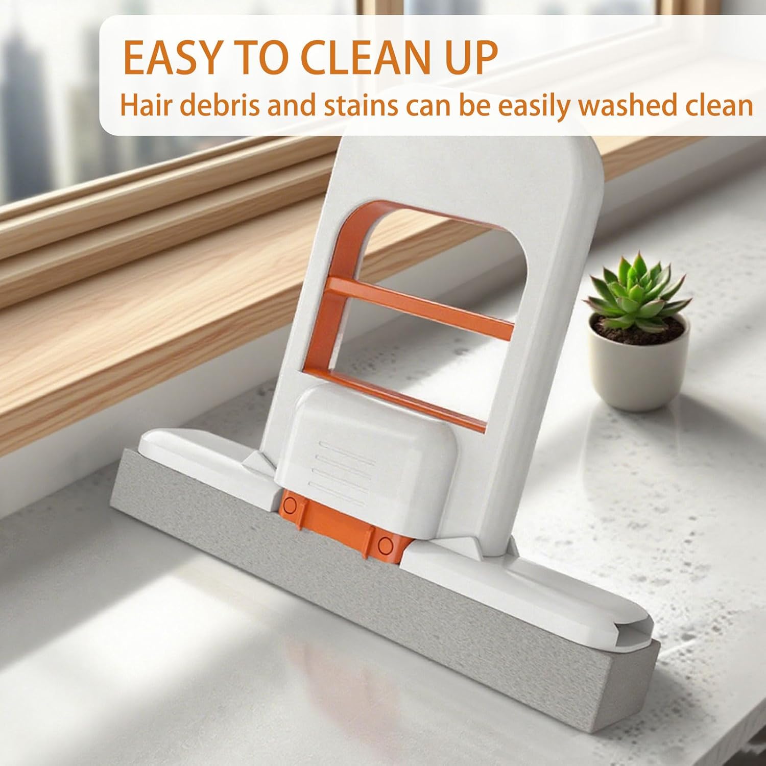 Foldable Mini Desktop Mop – Portable Handheld Duster & Cleaner for Desk, Bathroom, Glass | Reusable Microfiber Pad, Lightweight & Compact for Travel, Office, Home