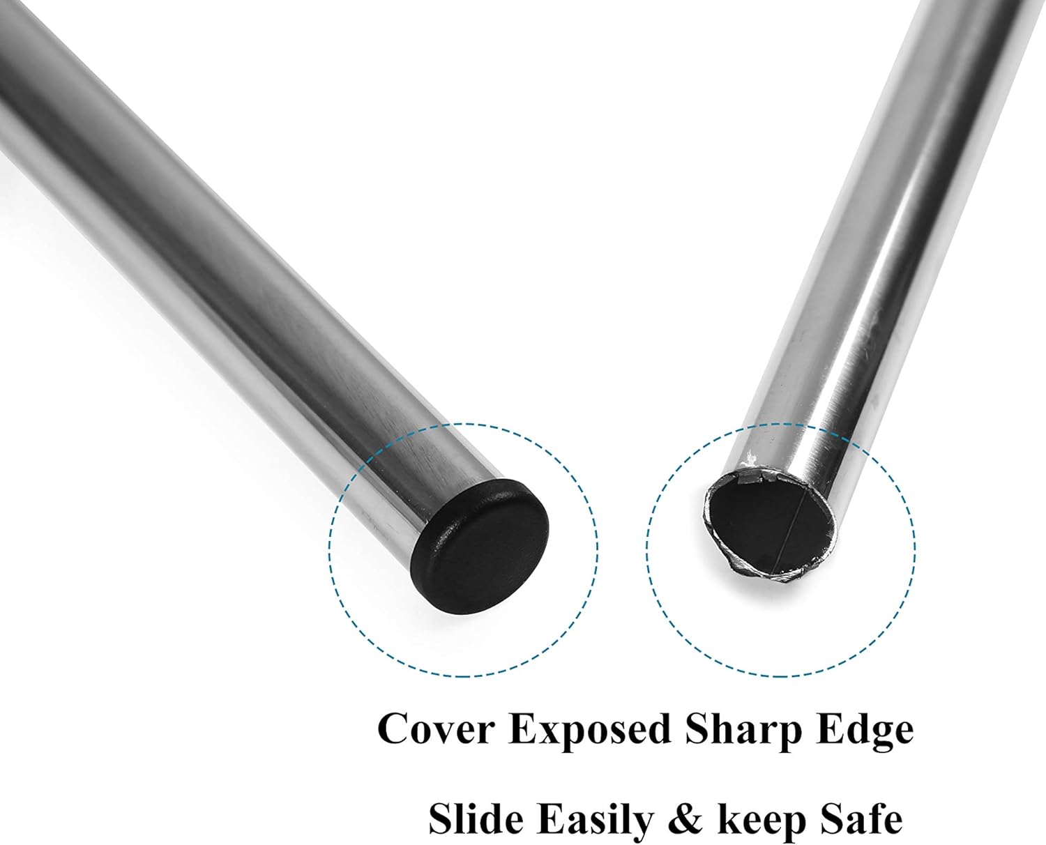 Plastic Plugs Tubing End Caps Chair End Caps Furnigear 3/4" Outside Bottom Round Tubing Caps Black Furniture Sliders Glides (Fit 0.7-074" Tube Inner Diameter, 40pack)