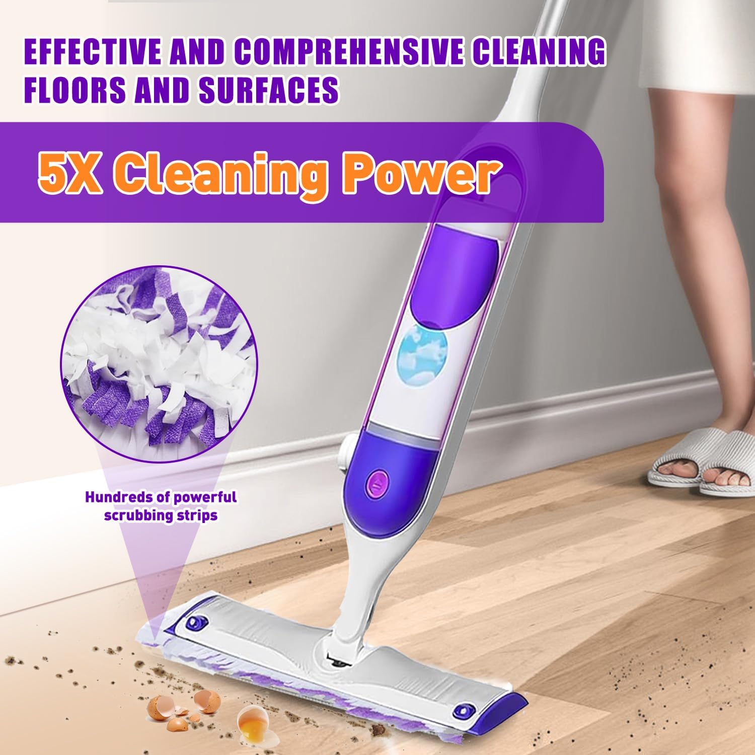20 Pack Disposable Power Mop Pad Refills for Swiffer Power Mop, Compatible with Swiffer Power Mop, Thickened Multi-Surface Replacements for Swiffer Wet Pads Refill on All Finished Floors.