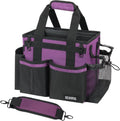 Compact Wearable Cleaning Caddy, Small Cleaning Caddy Supplies Organizer with Handle & Shoulder Straps for Housekeepers, Under Sink & Car Cleaning Tool Organizers Bag (RoyalPurple)