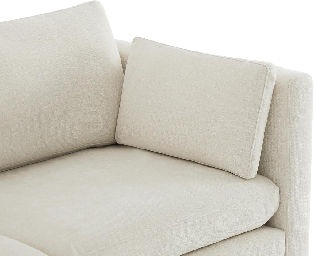 CHITA Oversized Modular Sectional Fabric Sofa Set, FSC Certified Extra Large U Shaped Couch Reversible Chaise Modular Sectional Couch, 146 inch Width, 6 Seat Modular Sofa with Storage Ottomans, Linen