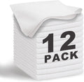 White Microfiber Cleaning Cloth 13"x13", Ultra Soft Absorbent Microfiber Cleaning Rags for Housekeeping Cleaning Supplies, Lint Free Reusable Cleaning Cloths for House Washable, Pack of 12