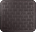 Silicone Dish Drying Mat for Multiple Usage,Easy clean,Eco-friendly,Heat-resistant Silicone Mat for Kitchen Counter or Sink,Refrigerator or Drawer Liner Coffee 2XL 24 inches x 18 inches