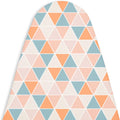 Encasa XO Ironing Board Cover and Pad - Thick 4mm Felt, Heat & Scorch-Resistant, Fits Wide Boards 49"x18", Elastic Bungee Cord Tightening, Easy Fit, Stain-Safe Dye, Triangles