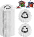 10 Pack Spin Mop Replacement Heads, 360° Microfiber Spin Mop Refills for O-Cdea EasyWrin 1-Tank System, Machine Washable Mop Replace Head for Easy Cleaning