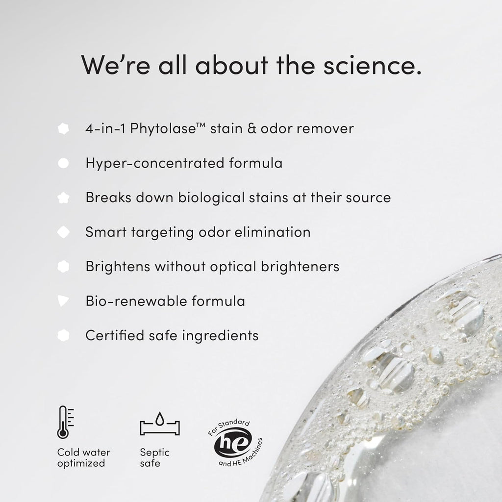 Dirty Labs | Scent Free | Bio Enzyme Laundry Booster | 48 Loads (1 lb) | Hyper Concentrated | High Efficiency & Standard Machine Washer | Nontoxic, Biodegradable | Stain & Odor Removal Enzyme Booster