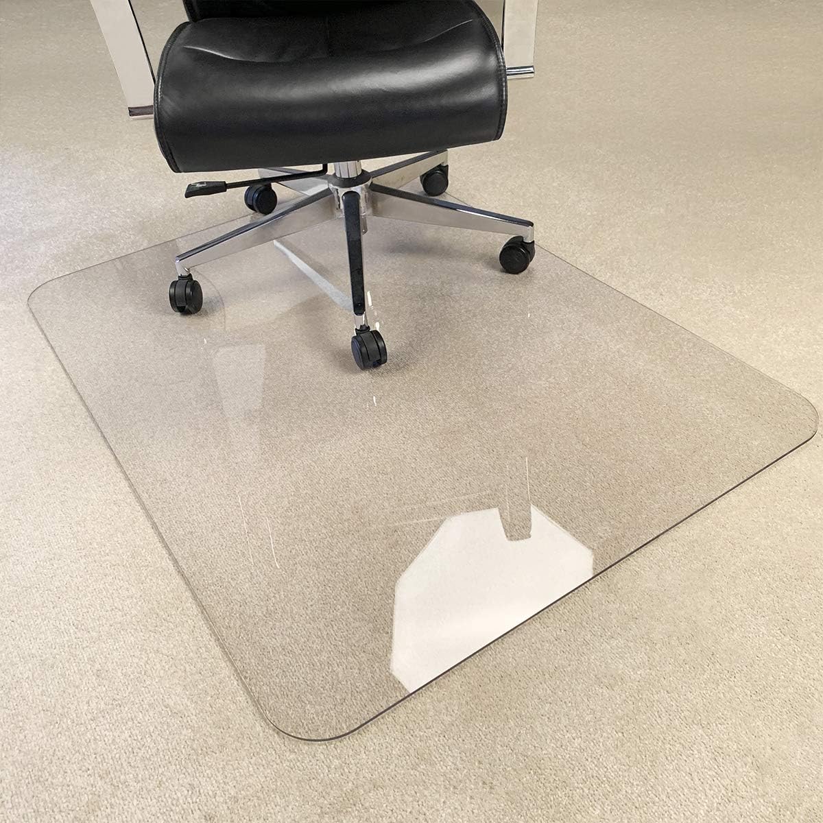 2Pack Crystal Clear 1/5" Thick 47" x 40" Heavy Duty Hard Chair Mat, Can be Used on Carpet or Hard Floor