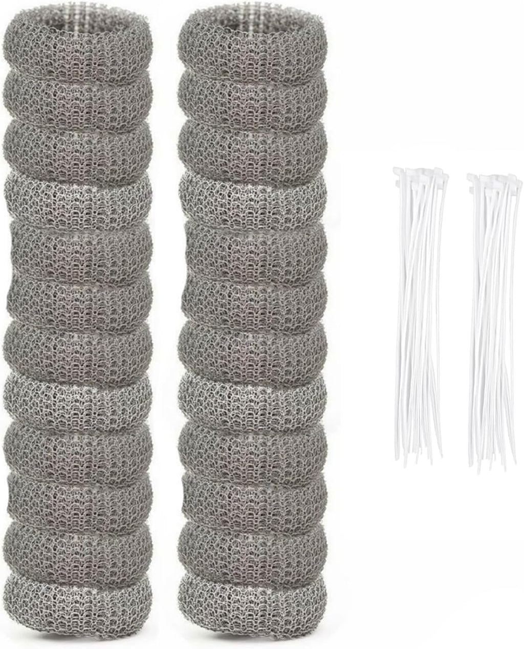 Stainless Steel Lint Traps for Washing Machine Drain Hose – Mesh Filter with Cable Ties for Laundry Sink and Drain Protection(24)