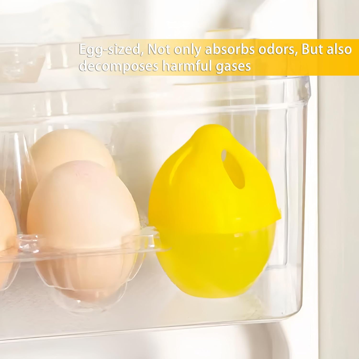 Refrigerator Deodorizer, Fridge Deodorizer More Effective Than Baking Soda, Refrigerator Odor Absorber for Refrigerator Freezer and Freezer Compartments, Natural Gel，(4 Pcs/Lemon Flavor)