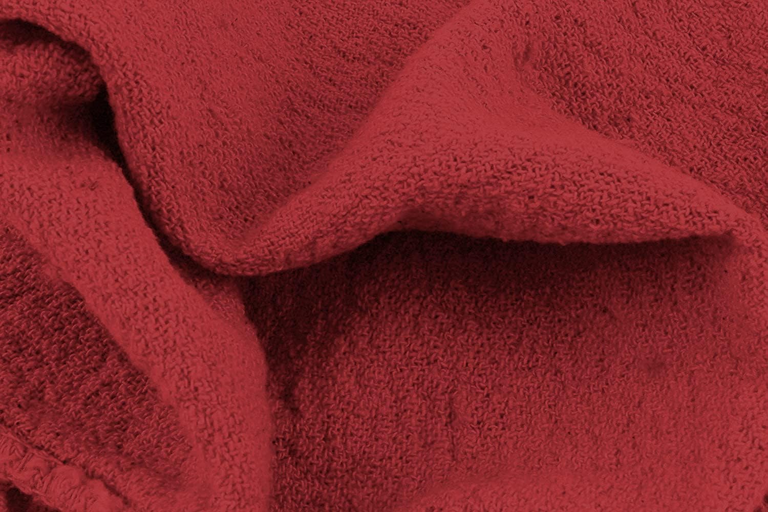 Avalon Towels Cotton Shop Rags – (Pack of 50) Size 12x14 Inches Cleaning Rags – Absorbent Shop Towels and Multipurpose Cleaning Towels for Automobiles, Industries, Garage and Homes (Red)