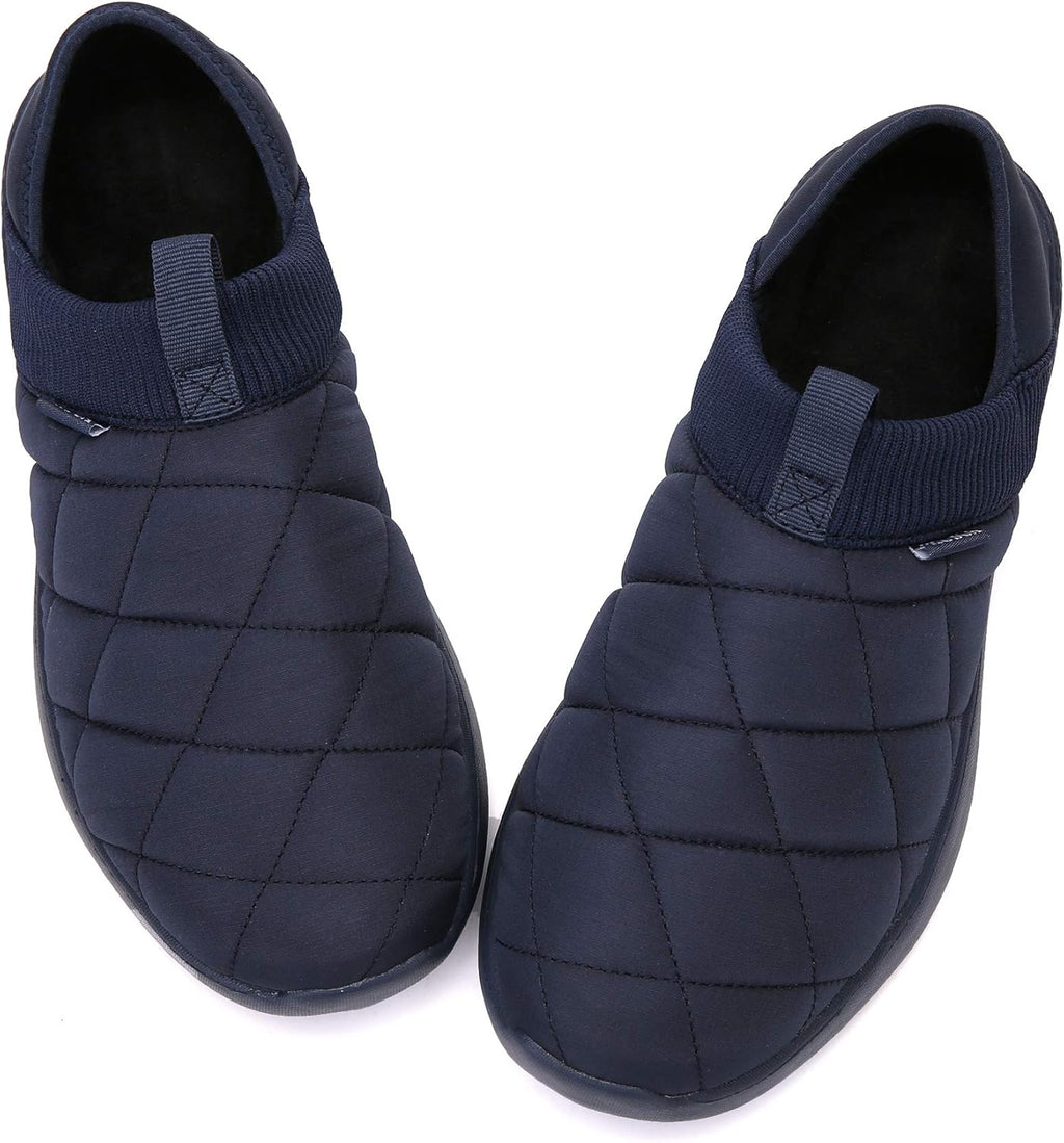 KUBUA Slippers for Men and Womens Indoor House Shoes Plush Slip on Outdoor Garden Loafers