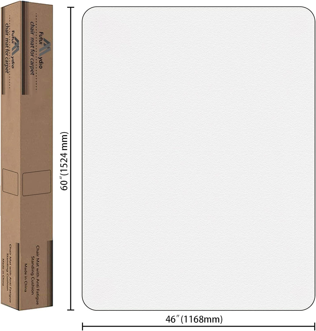 FuturHydro Chair Mat for Hardwood Floor, 46" x 60" Large Clear Office Home Floor Protector Mat, Plastic Rolling Chair Mat for Tile Floor and Gaming Floors (Rectangle)