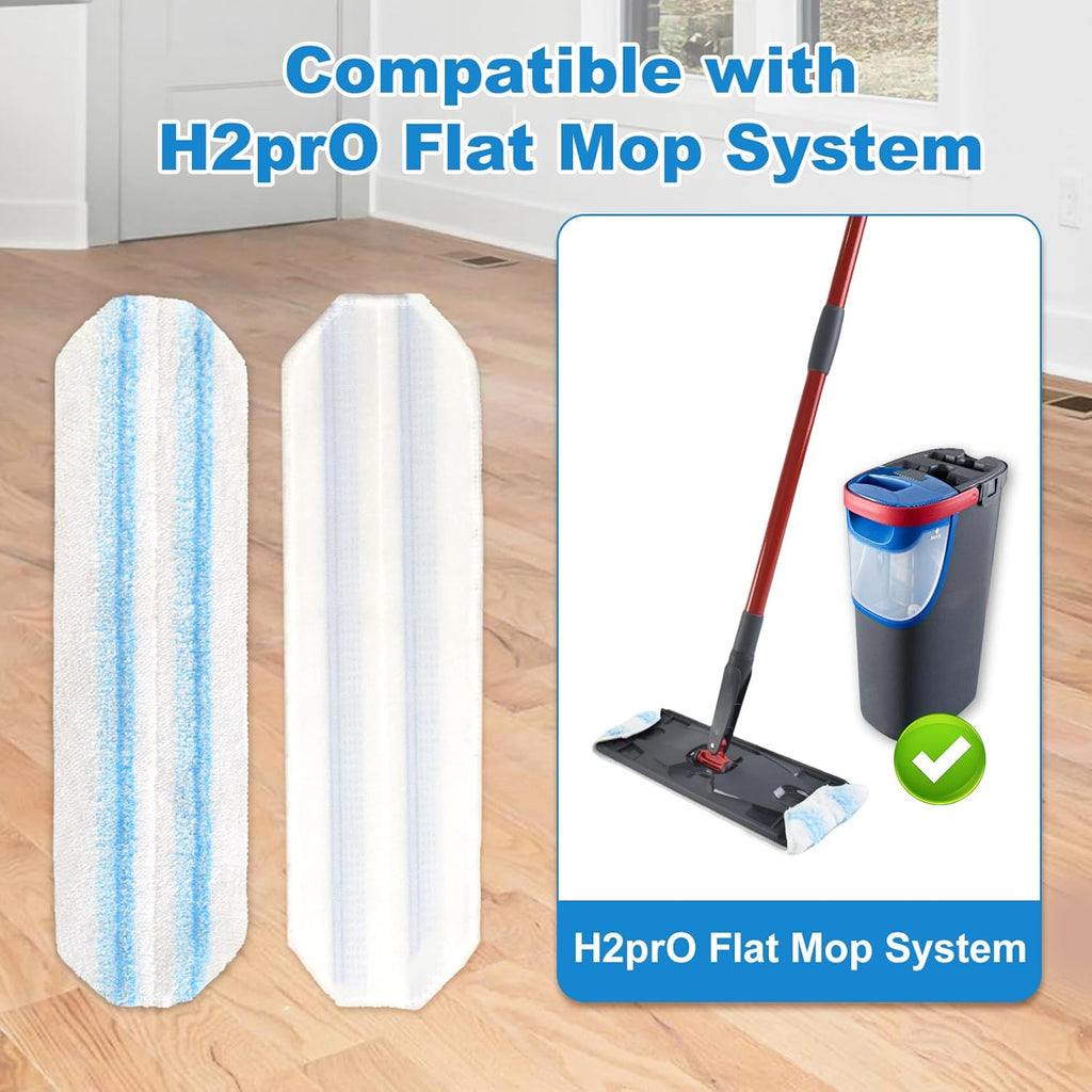 3PCS Replacement Mop Pads for O-Cedar H2prO Flat Mop System,Microfiber Mop Pad Easy Clean for All Hard Floors,Reusable & Machine Washable