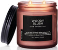 M&SENSE Rose Oudwood Scented Candle, 11.6oz 70 Hours Natural Soy Wax Long Lasting Slow Burning Candles, 2 Wick Relaxing Aromatherapy Gifts for Home Decor