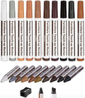 Furniture Markers Touch Up, Lifreer 21 Pcs Wood Filler Floor Scratch Repair Kits, Wood Markers and Wax Stick with Sharpener Kit for Funiture Repair,Floor Scratch