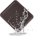 ZLR Silicone Dish Drying Mat for Kitchen Counter, Eco-Friendly Fast Dry Dish Mat, Easy Clean Multi Usage Drying Matt, Heat Resistant Trivet, 16" x 18" XL, Coffee