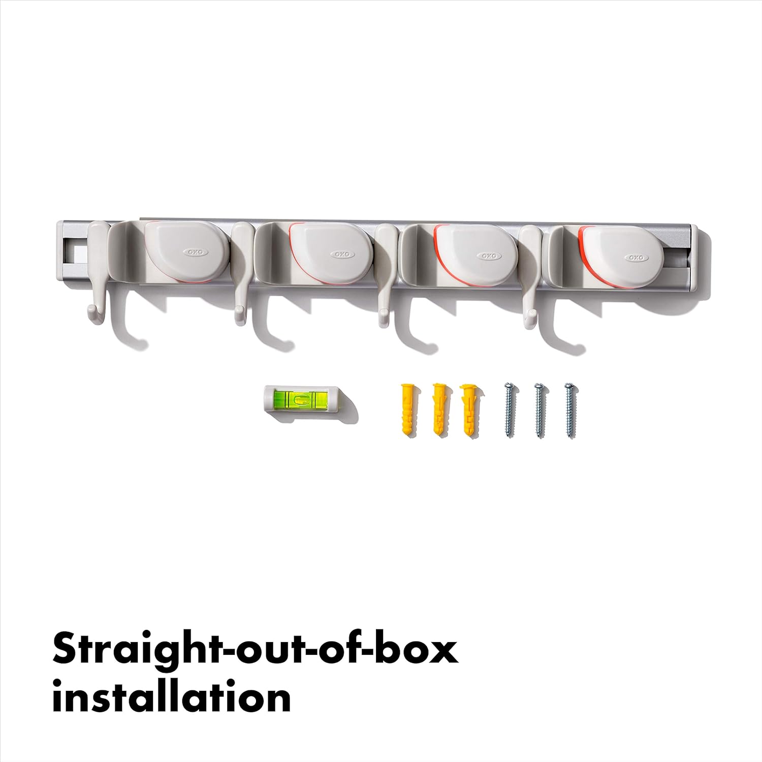 OXO Good Grips Wall-Mounted Mop and Broom Organizer