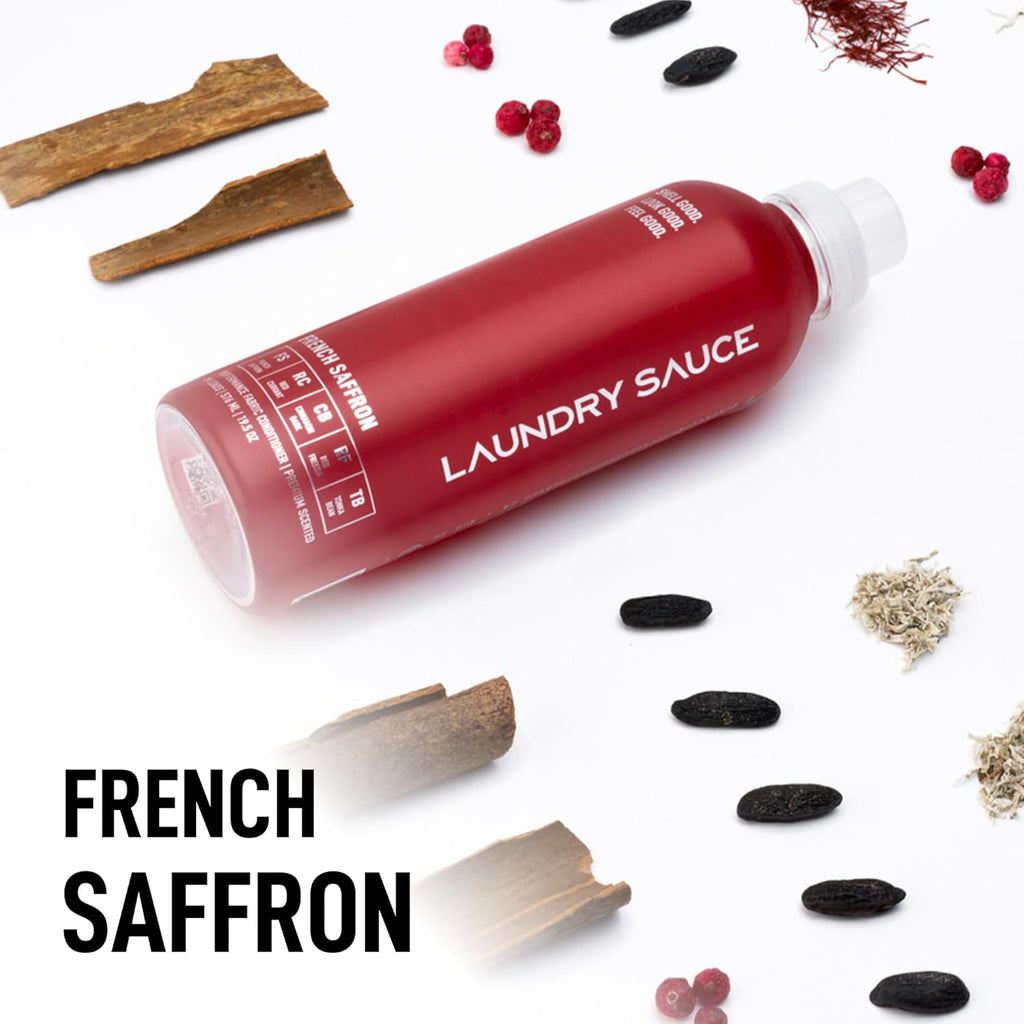 Laundry Sauce - Laundry Fabric Softener (French Saffron) Luxury Fragrance, Softens & Preserves Fabric, Reduces Wrinkles, 19 Fl Oz