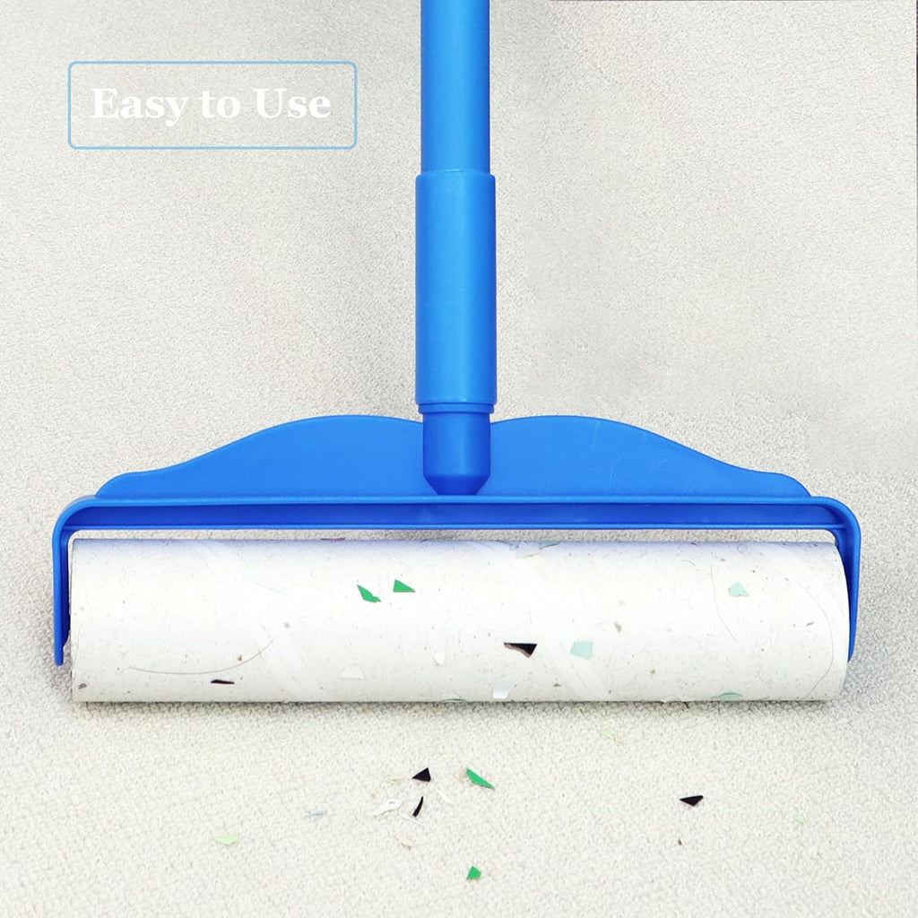 9.45 inch Lint Roller Refills for 9.4'' - 9.5'' Large Lint Rollers Extra Sticky Roller Refills Replacment for PetLovers Delomo and More Floor Rollers 90 Sheets per Refill, 4 Pack, 360 Sheets Total