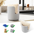 Diatomite Stone Sponge Holder, Quick Dry Dish Sponge Stand for Countertop, Fast Dry Diatomaceous Earth Sponge Holder for Kitchen Sponge, Gray