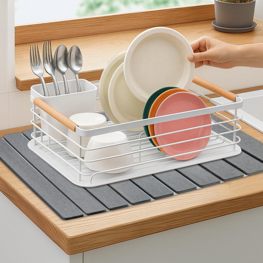 3 Pcs Large Stone Drying Mats for Kitchen Counter Diatomaceous Earth Dish Fast Dry Stone Sink Mat Dish Drying Matt Pad Water Absorbing Bathroom Trays Kitchen Countertop Diatomite Dish Draining Mat