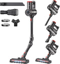 Cordless Vacuum Cleaner with Back-Saving&Self-Standing,Upright Vacuum Cleaners for Home,Anti-Tangle,Powerful Suction,Stick Vacuum Cordless Rechargeable for Hard Floors,Carpets,Pet Hair,Car
