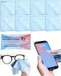 Elite Screens Microfiber Cleaning Cloth for Glasses - 12 x 12 in, Blue, 8-Pack - Lens & Screen Cleaning Cloth for Eyeglasses, Sunglasses & Electronics