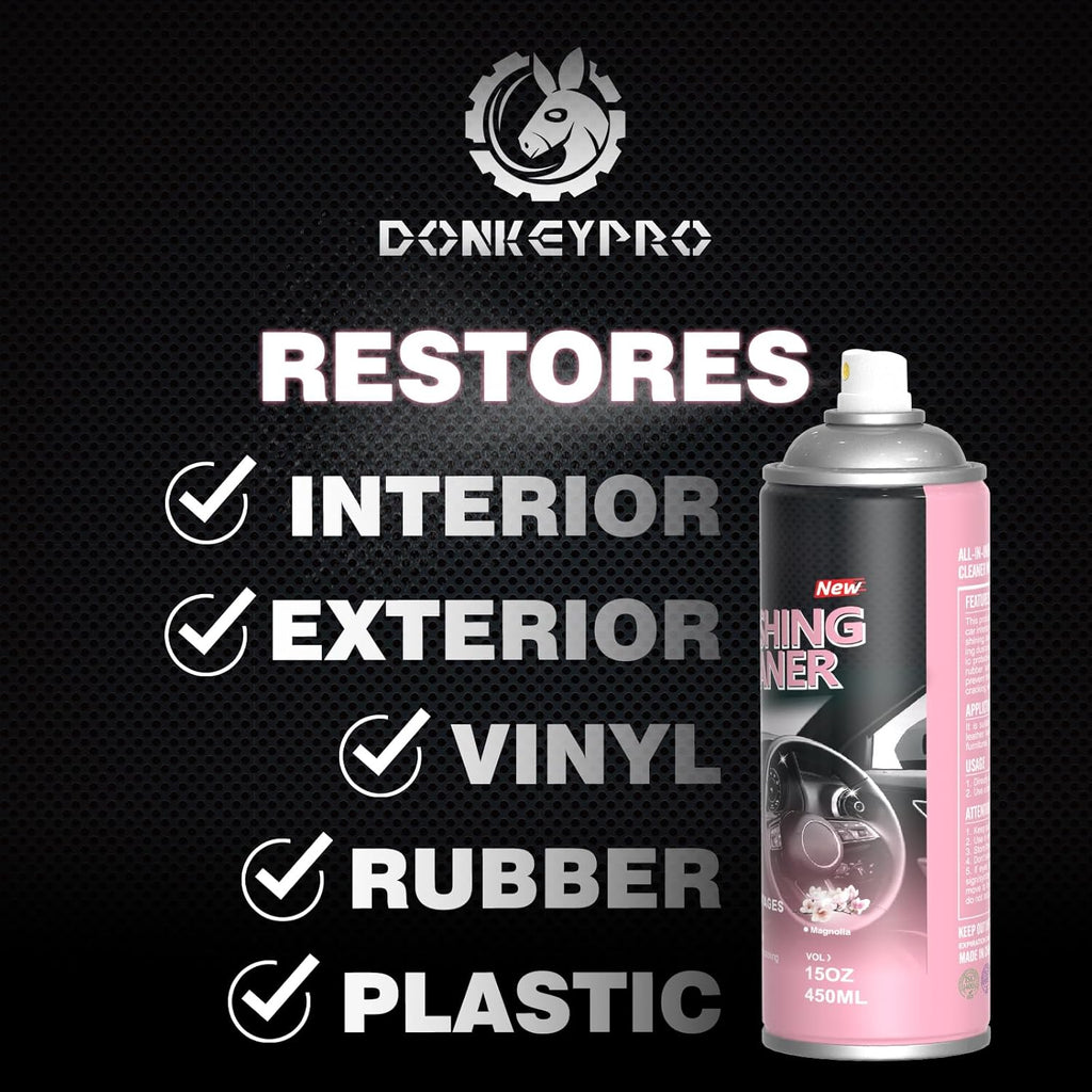 Car interior protectant Spray-Repels Dust & Staining,Restores & Protects Plastic, Vinyl, Leather - UV Guard, Anti-Aging, Long-Lasting Gloss, Exterior & Interior Car Polishing Cleaner (2 x 15oz)