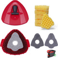 1 Pcs Spin Mop Replacements Scrub Brush and 1 Mop Base with 2 Pcs Scouring Pad Compatible with Cedar EasyWring 1 Tank System，Including 2Pcs Scouring Pad + 6Pcs Scrub Sponge Heavy Duty