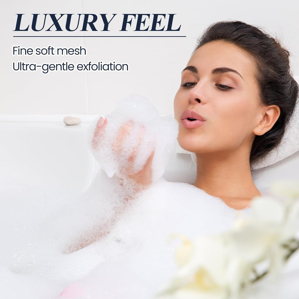 Hushee Soap Bag Bubble Mesh Bags Exfoliating Soap Pouch with Drawstring for Foaming Drying Easy Bubble Store