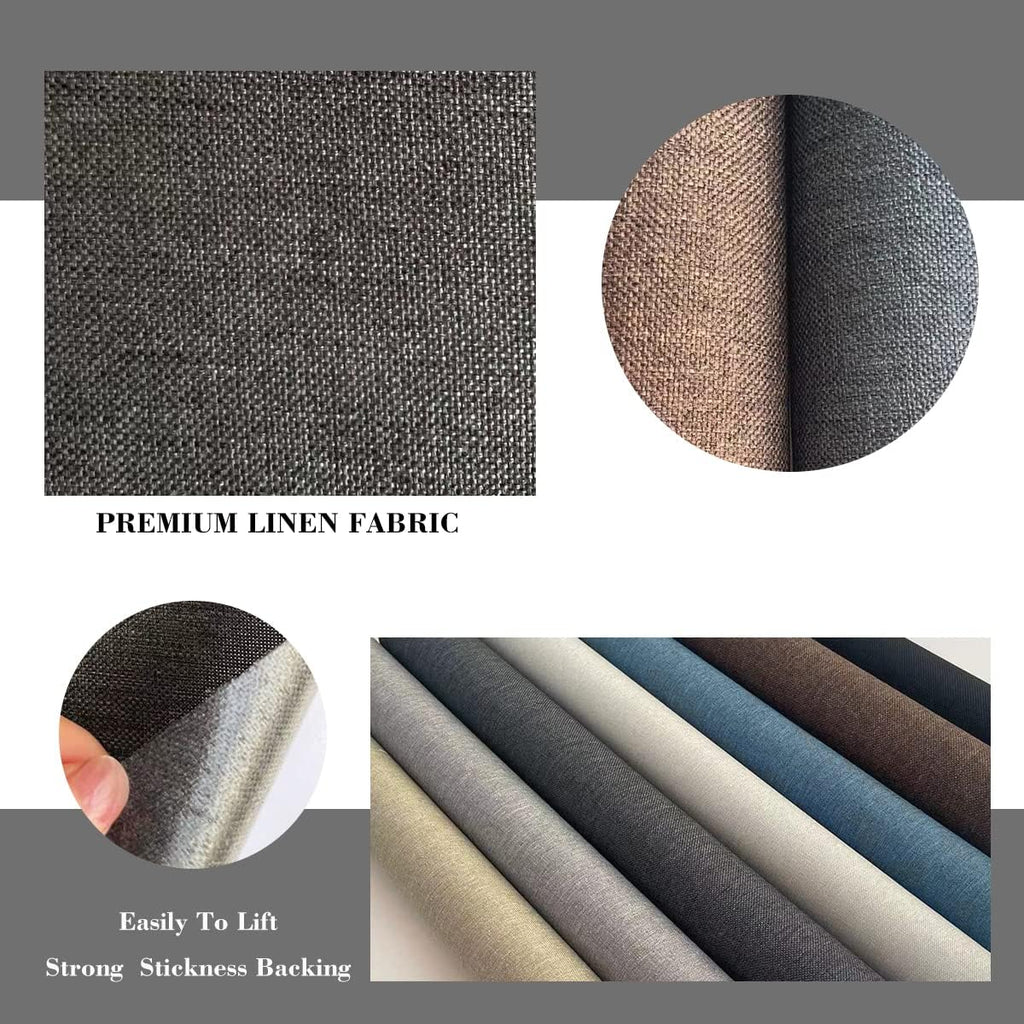 Fabric Repair Patches, 17X158 Inch Linen Repair Tape Self-Adhesive Fabric Patches Durable, DIY Large Linen Tape for Sofa, Couches, Furniture, Chair, Clothing （17X158 Inch, Black）