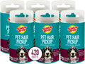 Scotch-Brite Pet Hair Pickup Extra Sticky Lint Roller, Designed for Removing Fur + Fluff on Couches, Clothes, Dog and Cat Beds, & More, 6 Pack, 420 Easy-Tear Adhesive Sheets Total