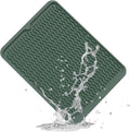 ZLR Silicone Dish Drying Mat for Kitchen Counter, Eco-Friendly Fast Dry Dish Mat, Easy Clean Multi Usage Drying Matt, Heat Resistant Trivet, 12" x 16" Large, Dark Green
