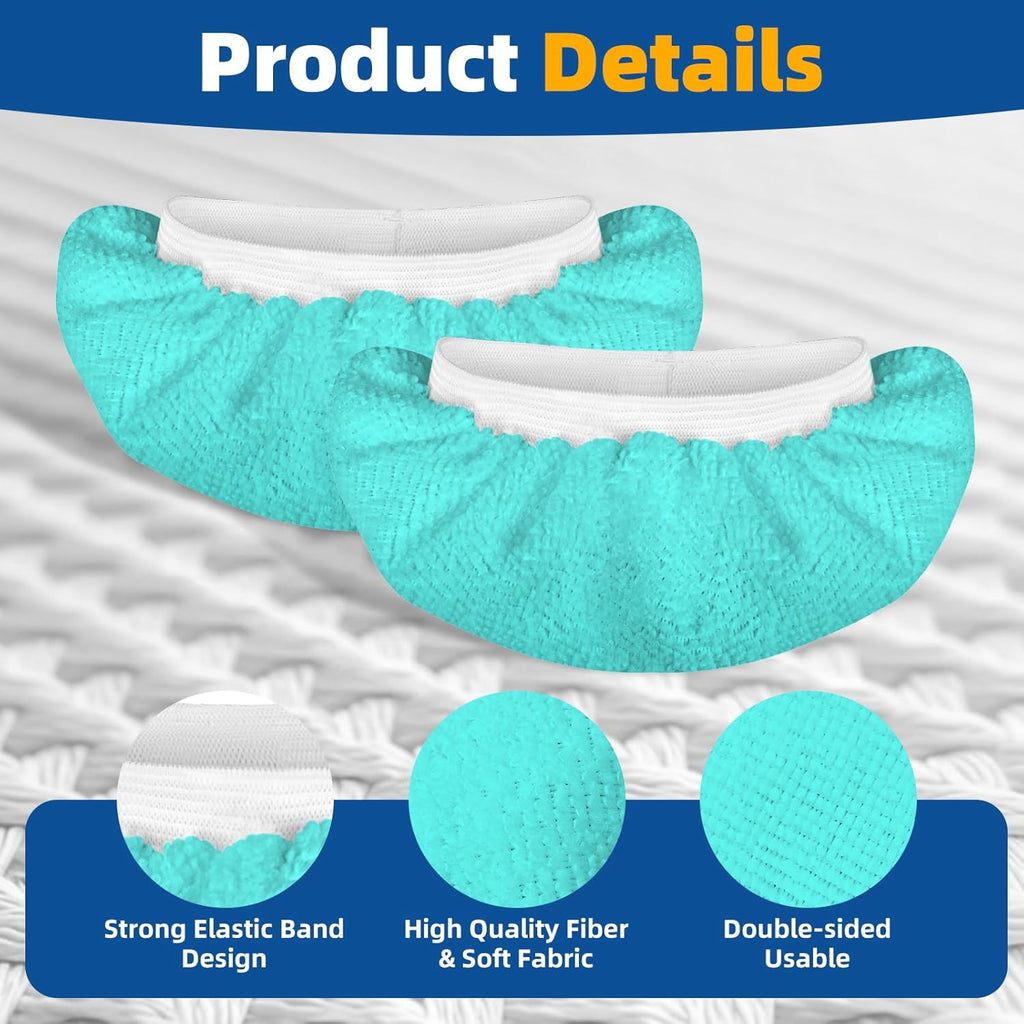 LOVECO 10 Pack Universal Steam Cloths for Handheld Steam Cleaner, Compatible with Bissell Steam Shot, Comforday, Wagner Spraytech etc - Reusable Washable Microfiber Rags - Peacock Blue
