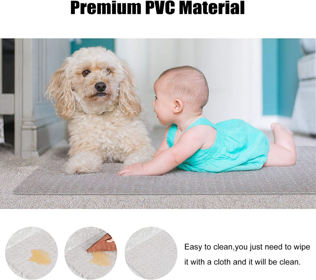 Kuyal Desk Chair Mat for Carpet, 30'' x 48'' Rectangle Transparent Mats for Chairs Good for Desks, Office and Home, Easy Glide, Protects Floors for Low and No Pile Carpeted Floors