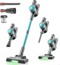 Dzaki Cordless Vacuum Cleaner, Stick Vacuum with Smart LED Display, 50KPA 55Mins Vacuum Cleaners for Home, Powerful Suction, Anti-Tangled Lightweight Rechargeable Vac for Pet Hair, Carpet, Hard Floor